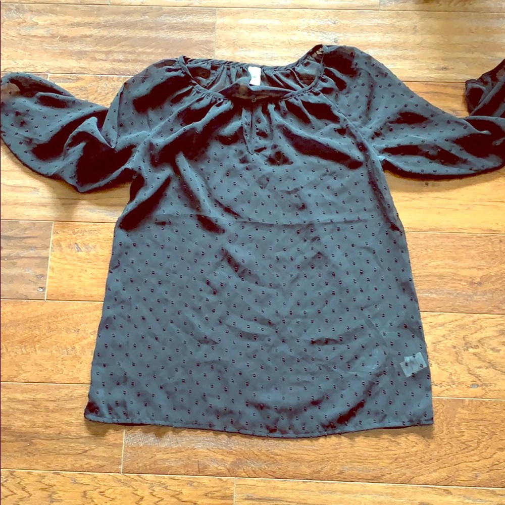 Black sheer blouse